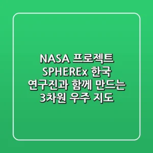 NASA 프로젝트 SPHEREx 한국 연구진과 함께 만드는 3차원 우주 지도