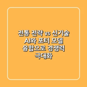 전통 전략 vs 신기술? AI와 포터 모델 융합으로 경쟁력 극대화!