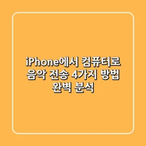 iPhone에서 컴퓨터로 음악 전송: 4가지 방법 완벽 분석!