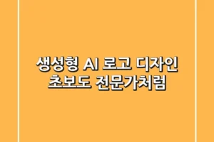 생성형 AI 로고 디자인: 초보도 전문가처럼!🎨