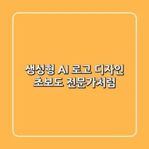 생성형 AI 로고 디자인: 초보도 전문가처럼!🎨