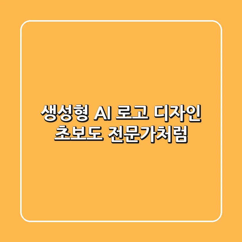 생성형 AI 로고 디자인: 초보도 전문가처럼!🎨
