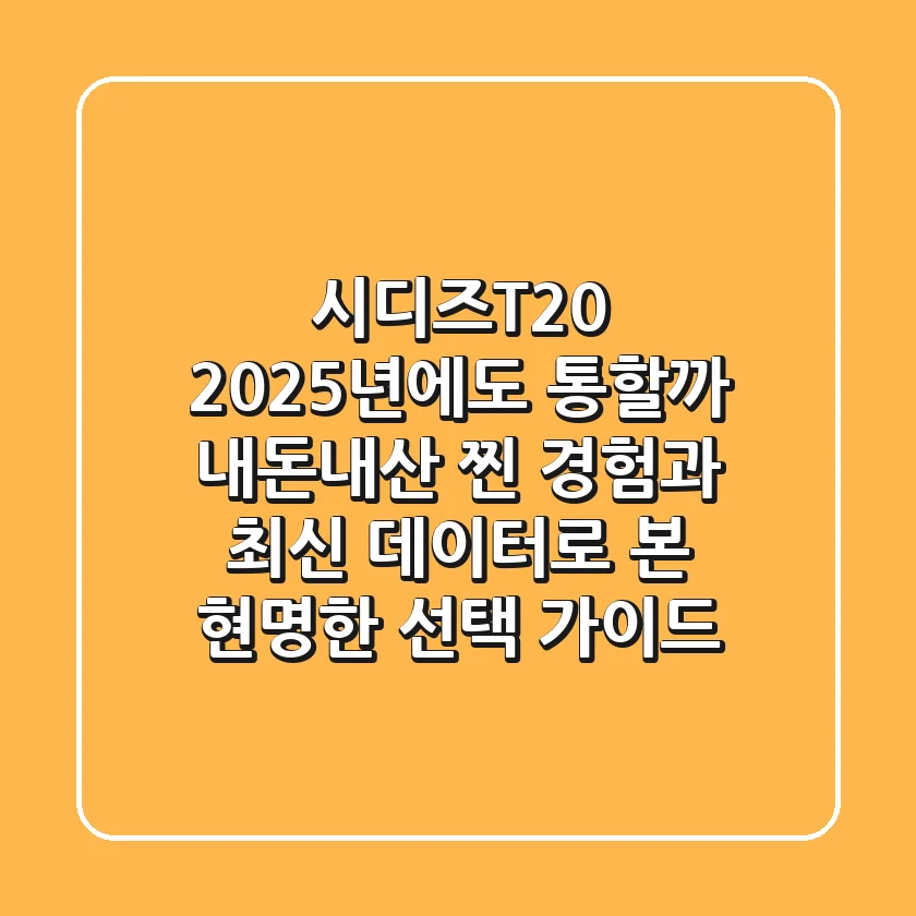 시디즈T20, 2025년에도 통할까? 내돈내산 찐 경험과 최신 데이터로 본 현명한 선택 가이드
