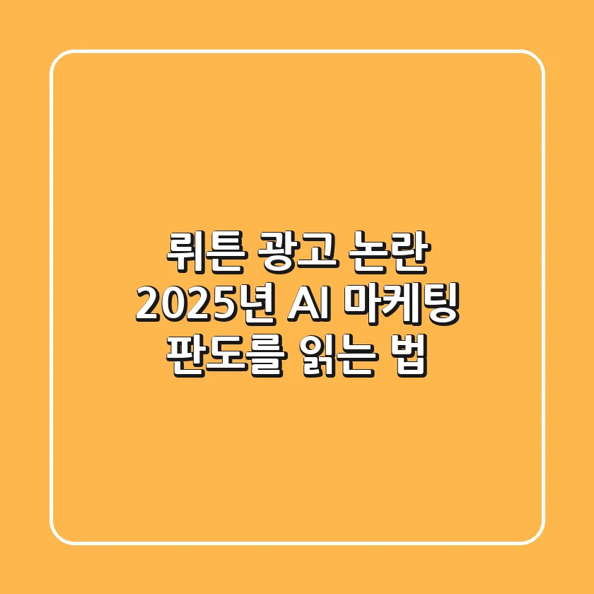 뤼튼 광고 논란? 2025년 AI 마케팅 판도를 읽는 법