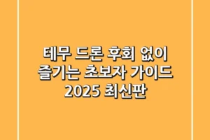 테무 드론, 후회 없이 즐기는 초보자 가이드 (2025 최신판)